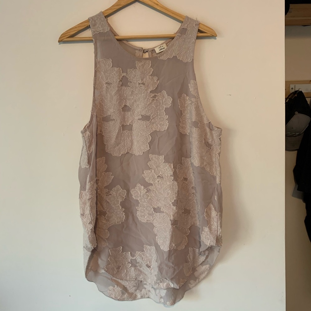 Wilfred Silk Tank with appliqué